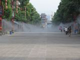 深圳地产新建楼盘花园人造雾造景